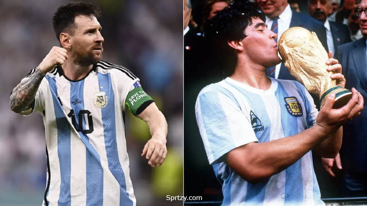 Messi beats Maradona to achieve a new World Cup title.